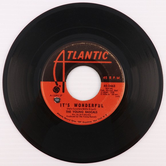 The Young Rascals, It's Wonderful/ Of Course 45 rpm 7" Single Record 45-2463 SRC - Picture 2 of 8